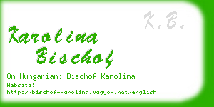 karolina bischof business card